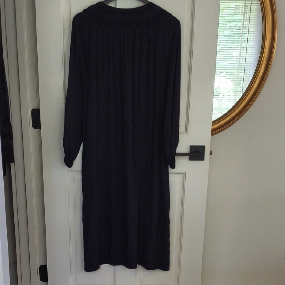 The White Company Deep Navy Blue Long Sleeve Midi Dress, UK 18/US14 - Picture 5 of 6